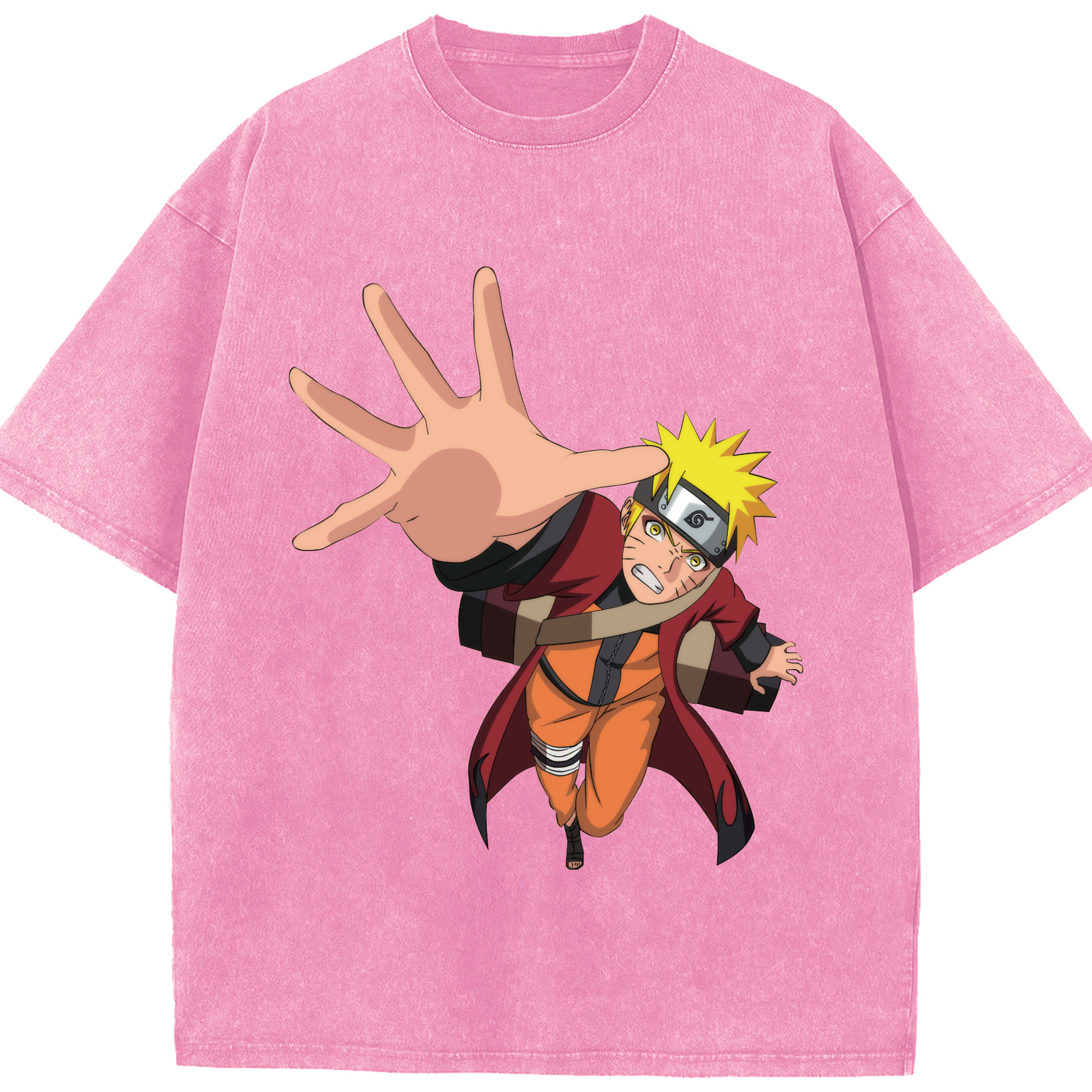 （画像用） NARUTO -ナルト- うずまき ナルト Uzumaki Naruto 綿100% ヴィンテージ風 半袖Tシャツ（フロントプリント）